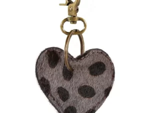 Keychain heart Grijs