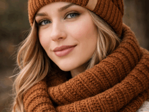 Col Shawl Cozy Brique