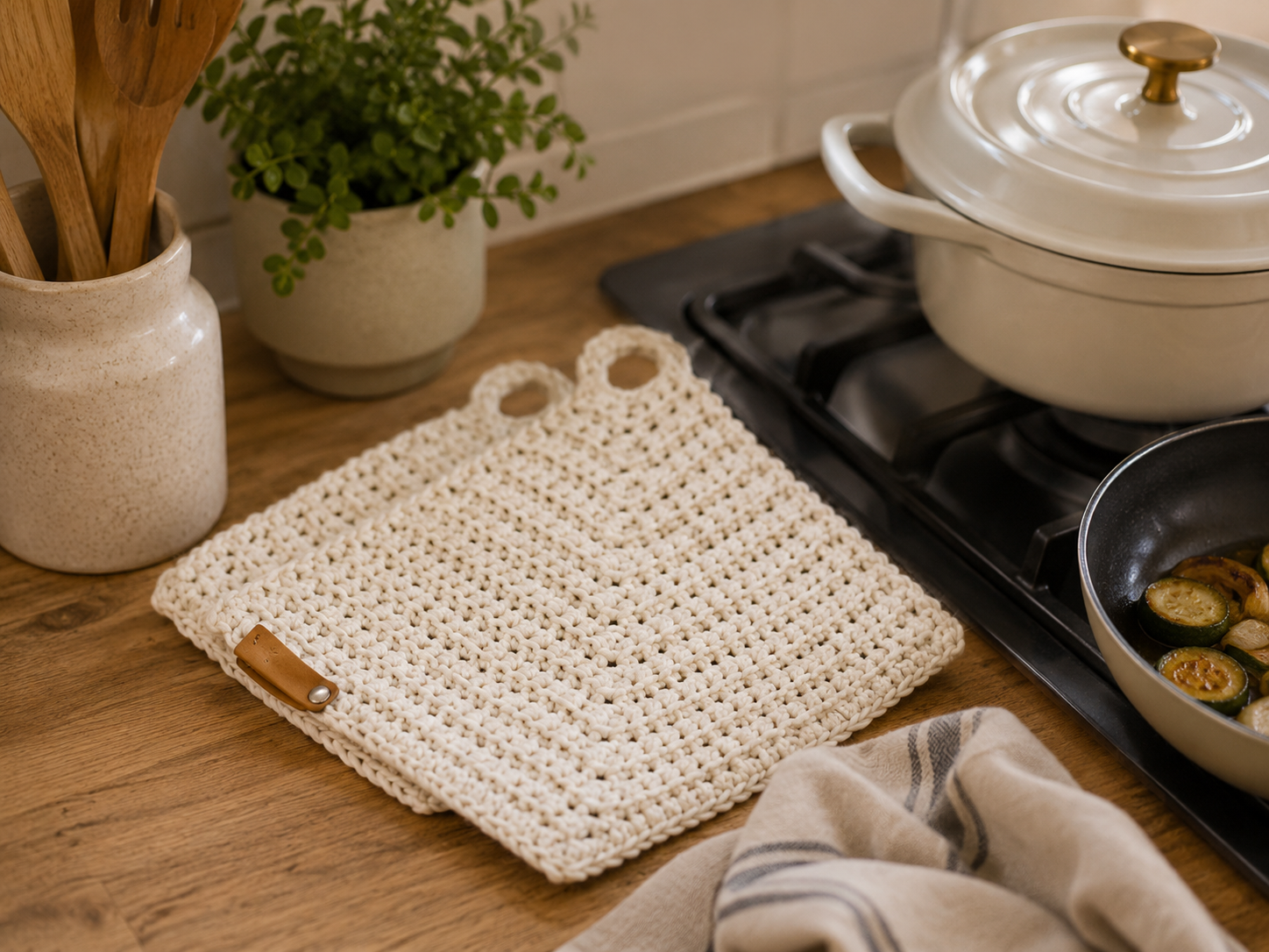retro pannenlappen warm-ivory