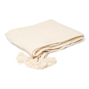 Zachte beige plaid van mousseline,