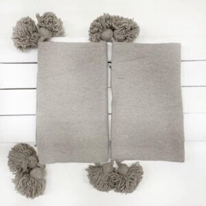 Kussenhoes Pompom Vierkant taupe