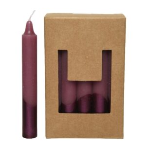 Giftbox a 10 Kaars wax dipped metallic Velours