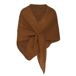 Omslagdoek bolletjes patroon Bruin