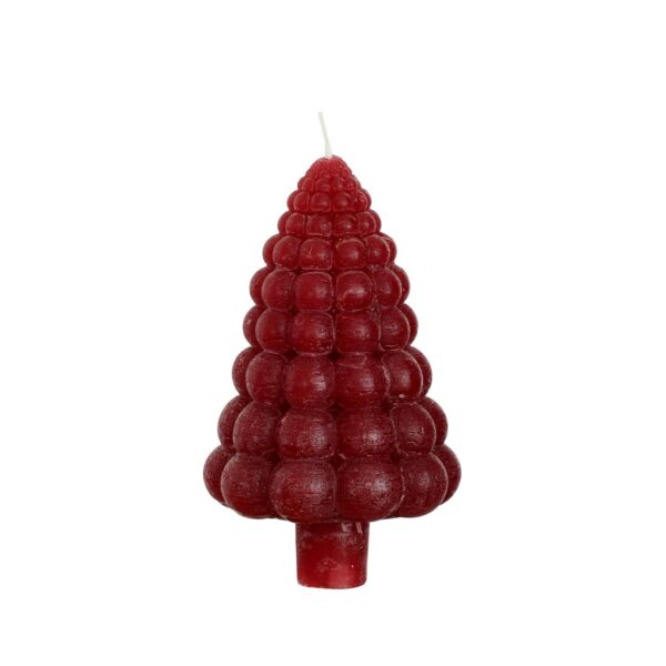 bubble tree candle red