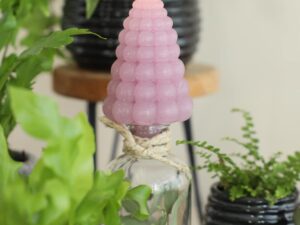 candle mauve pink