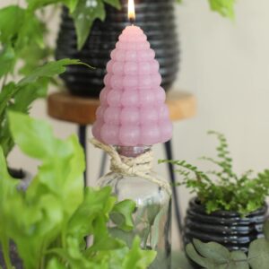 candle mauve pink