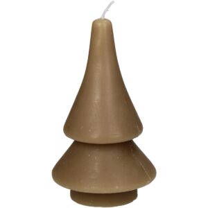 Candle Xmas Tree Wax Beige