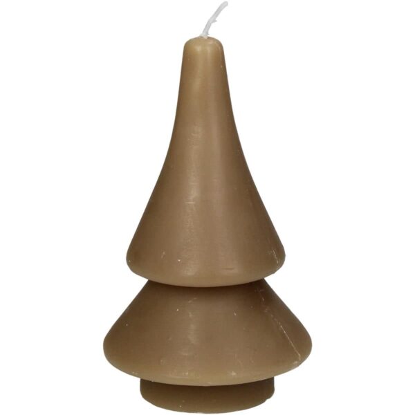 Candle Xmas Tree Wax Beige