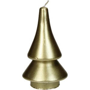 Candle Xmas Tree Wax Gold