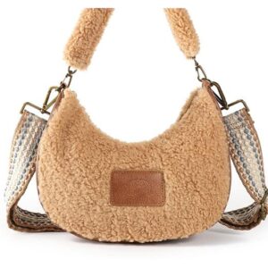 Camel teddy crossbodytas Lok