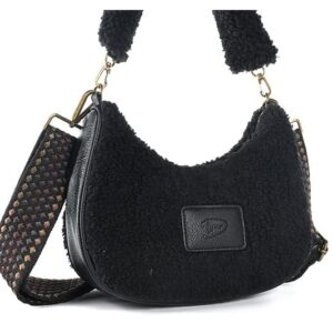 Zwarte teddy crossbodytas Lok