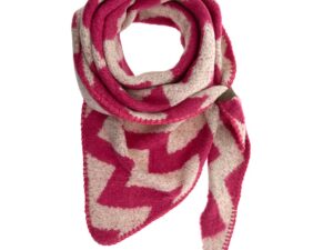 Shawl Nina Zigzag Offwhite Pink
