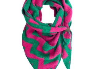 Shawl Nina Zigzag Groen Pink