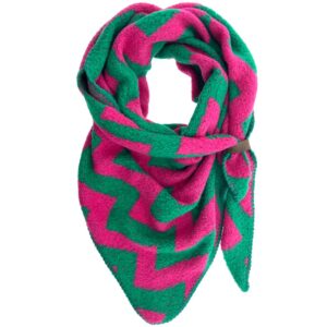 Shawl Nina Zigzag Groen Pink