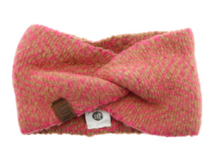 Camel/ neon pink
