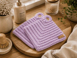 Retro pannenlappen – Lavender Blush