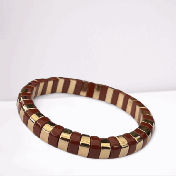 Armband Lot en Lien - bruin/goud