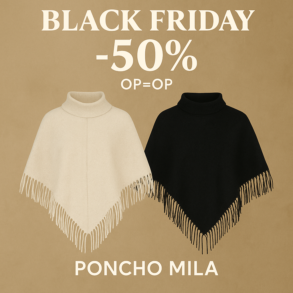 Poncho Mila – Off White – Black Friday Sale -50%