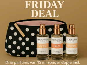 Black Friday Deal – 3× Yodeyma 15 ml + Toilettasje 