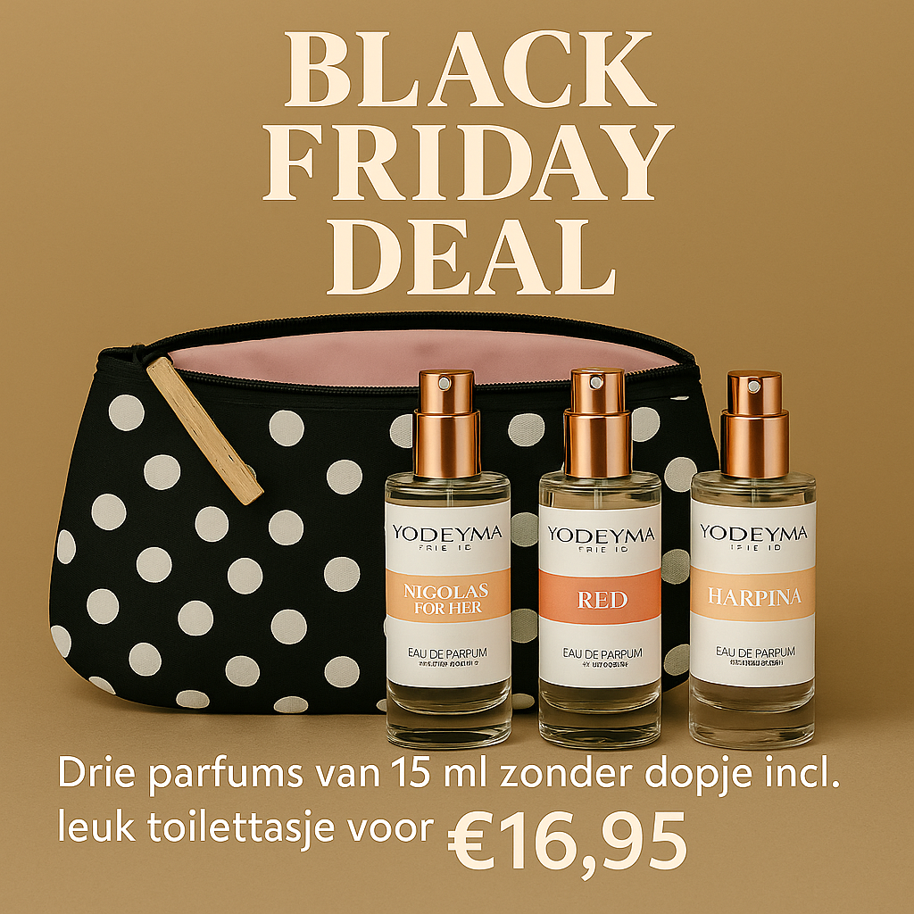 Black Friday Deal – 3× Yodeyma 15 ml + Toilettasje