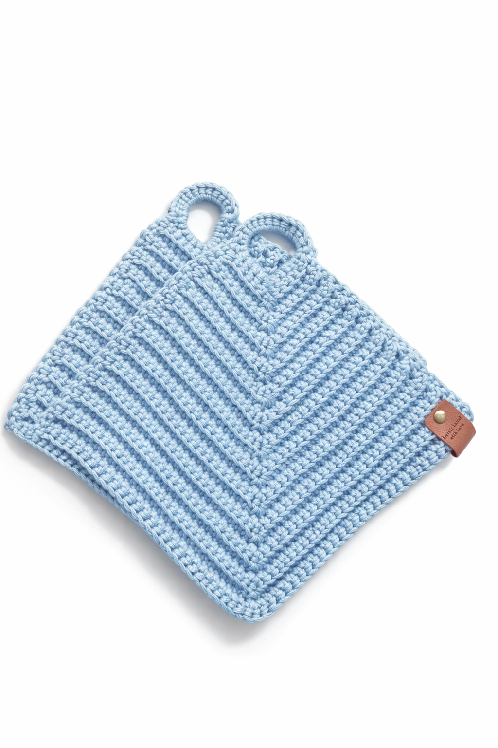 retro pannenlappen dusty blue