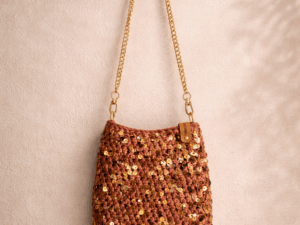 glitter schoudertasje amber