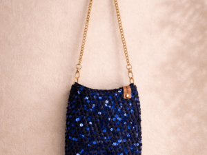 glitter schoudertasje Midnight Blue