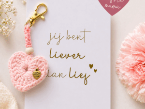 moederdag cadeautje sleutelhanger