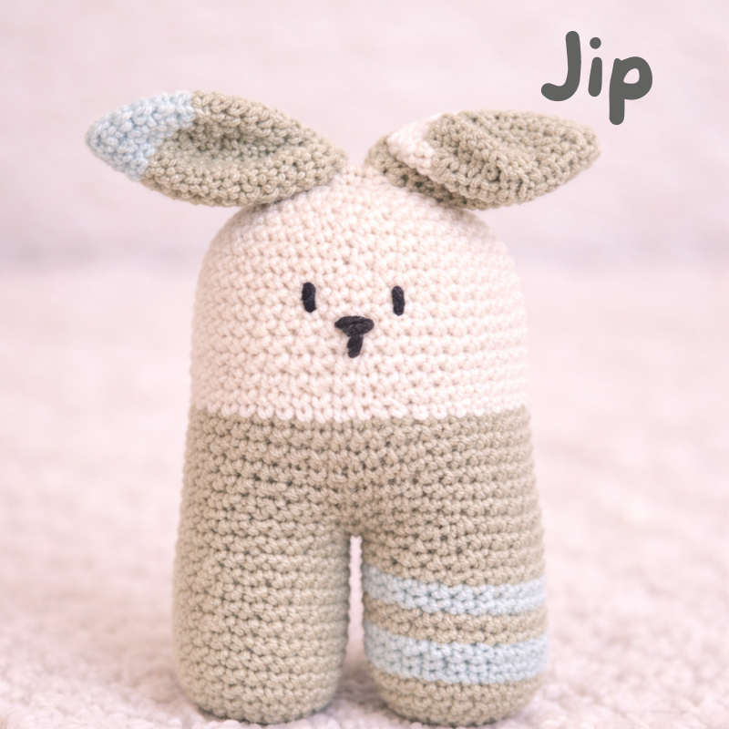 handgemaakte babyknuffel Jip