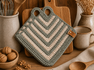 Retro pannenlappen – Latte & Olijf