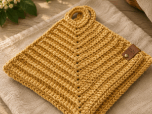 Retro pannenlappen – Mosterd
