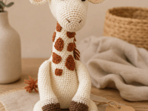 Gijs de Giraf – Voorkant | Gehaakte knuffel van Lovely Label