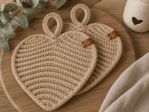 Lovely Heart Pannenlap - Latte