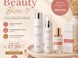 August Beauty Box met Micellair Water, Hydraterende Lotion en gratis Lido Eau de Parfum 15 ml van Yodeyma.