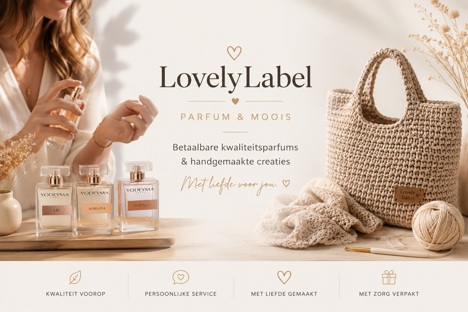 LovelyLabel Parfum & Moois met Yodeyma parfums en handgemaakte tas uit de collectie LovelyLabel with Love
